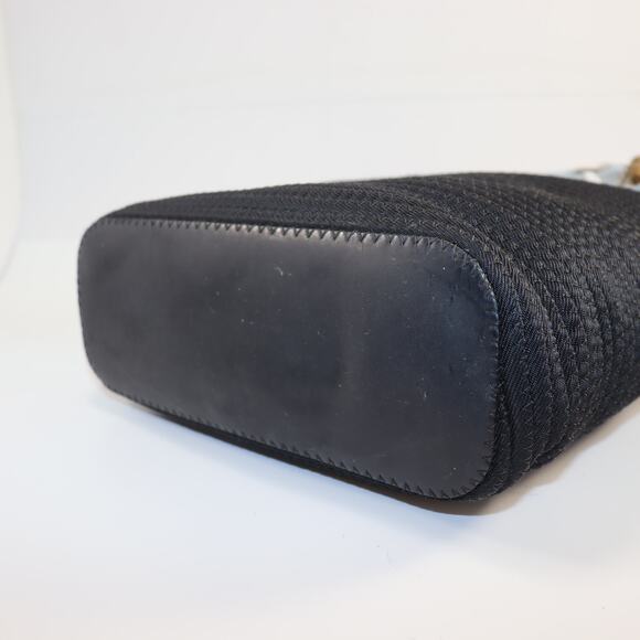 Gucci Black Woven Tote with Bamboo Handles – Chic Italian Style - Picture 6 of 11